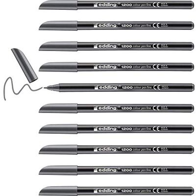 Edding 1200 fixů jemných vláken zelené 10 tužek kulatý hrot 1 mm fixy pro kreslení a psaní do školy, mandaly Edding 1200 fixů jemných vláken zelené 10 tužek kulatý hrot 1 mm fixy pro kreslení a psaní do školy, mandaly