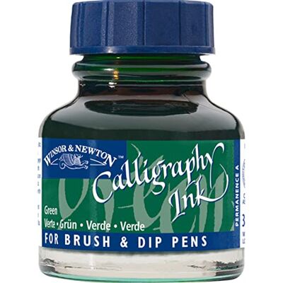 Winsor & Newton 1010754 Drawing Inks – kreslicí tuš (pro kaligrafie, ilustrátory, grafiky a umělce – voděodolný inkoust s velkou průhledností) 30 ml láhev tekutá indická barva Winsor & Newton 1010754 Drawing Inks – kreslicí tuš (pro kaligrafie, ilustrátory, grafiky a umělce – voděodolný inkoust s velkou průhledností) 30 ml láhev tekutá indická barva