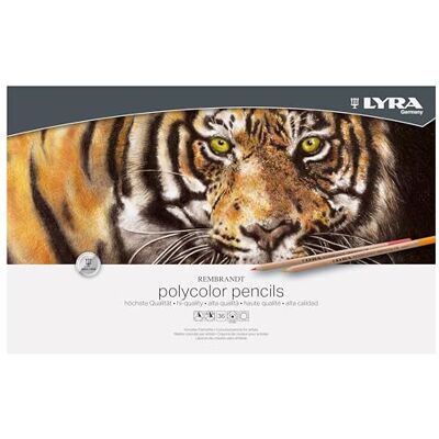 LYRA Rembrandt Polycolor tužky kovové pouzdro 36 tříděných barev LYRA Rembrandt Polycolor tužky kovové pouzdro 36 tříděných barev