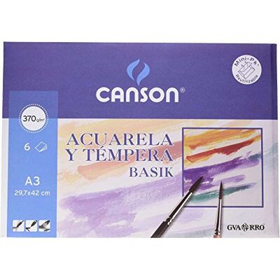 Canson 402393 akvarelový papír, 6 listů Canson 402393 akvarelový papír, 6 listů