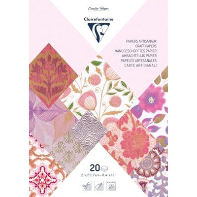 Clairefontaine 95093C Block verleimt mit 20 Bögen Papier aus aller Welt (21 x 29,7 cm, geeignet für Scrapbooking) 1 Pack violett Clairefontaine 95093C Block verleimt mit 20 Bögen Papier aus aller Welt (21 x 29,7 cm, geeignet für Scrapbooking) 1 Pack violett