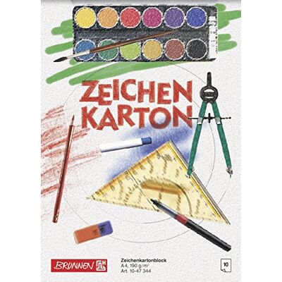 BRUNNEN 1047344 kreslicí kartonový blok (A4, 190 g/m², 10 listů, lepená hlavou) BRUNNEN 1047344 kreslicí kartonový blok (A4, 190 g/m², 10 listů, lepená hlavou)