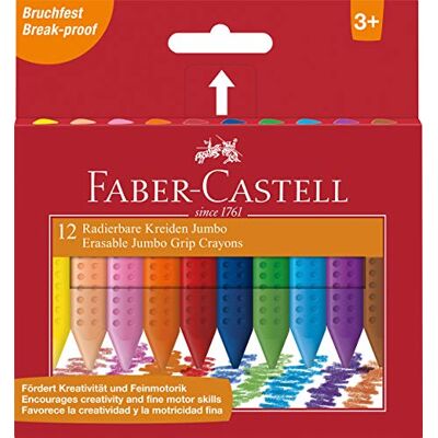 Faber-Castell Mazací křídy Jumbo Grip 12dílná Faber-Castell Mazací křídy Jumbo Grip 12dílná