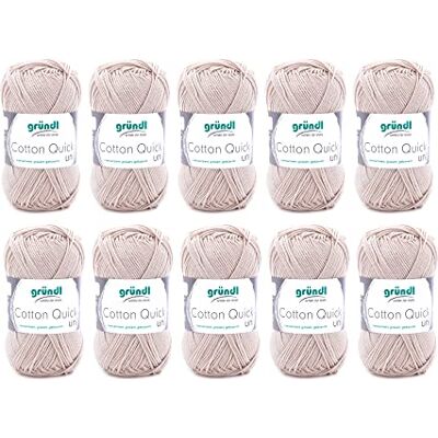 Gründl Vlna Cotton Quick uni háčkovací příze 10 klubíček 50 g, písek Gründl Vlna Cotton Quick uni háčkovací příze 10 klubíček 50 g, písek