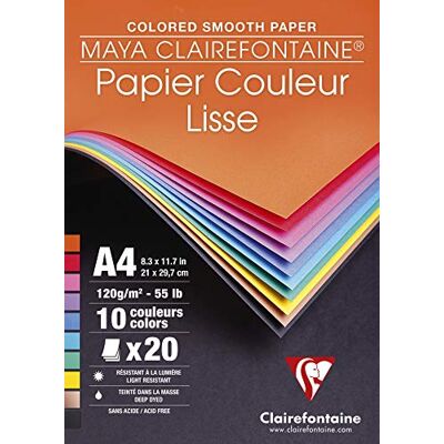 Clairefontaine 9744C kreslicí blok Maya (lepený, DIN A4, 21 x 29,7 cm, 120 g, 20 listů, ideální pro suché techniky) černý Clairefontaine 9744C kreslicí blok Maya (lepený, DIN A4, 21 x 29,7 cm, 120 g, 20 listů, ideální pro suché techniky) černý