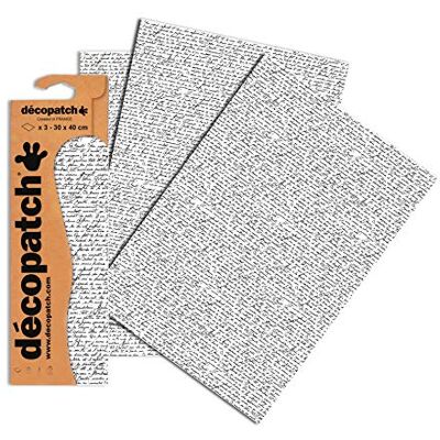 décopatch Clairefontaine C771O Decopatch papír, balení po 3 kusech černobílý rukopis décopatch Clairefontaine C771O Decopatch papír, balení po 3 kusech černobílý rukopis