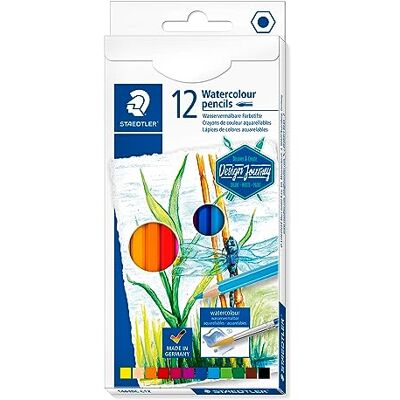 Staedtler 146 10C akvarelových pastelek – 12dílná sada, šestihranná Staedtler 146 10C akvarelových pastelek – 12dílná sada, šestihranná