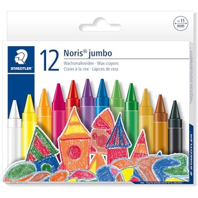 Staedtler 229 NC12 jumbo voskovkové křídy Noris Club, 12 kusů v kartonovém pouzdře Staedtler 229 NC12 jumbo voskovkové křídy Noris Club, 12 kusů v kartonovém pouzdře