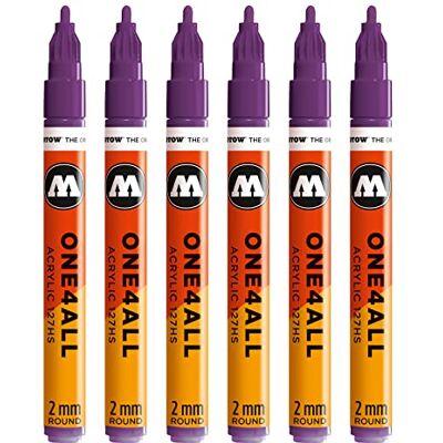 Molotow One4All 127HS akrylový popisovač (2,0 mm tloušťka linky, vysoce krycí a permanentní, odolný proti UV záření, pro téměř všechny podklady) 6 kusů barvy 042 rybíz Molotow One4All 127HS akrylový popisovač (2,0 mm tloušťka linky, vysoce krycí a permanentní, odolný proti UV záření, pro téměř všechny podklady) 6 kusů barvy 042 rybíz