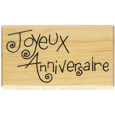 Artemio Typ D Text Coyeux Anniversaire dřevo razítko Artemio Typ D Text Coyeux Anniversaire dřevo razítko