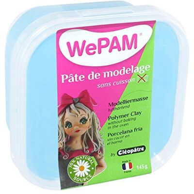 Cléopâtre WePAM PFW2905-145 na vzduchu tvrdnoucí modelovací hmota, 145 g, azurově modrá Cléopâtre WePAM PFW2905-145 na vzduchu tvrdnoucí modelovací hmota, 145 g, azurově modrá