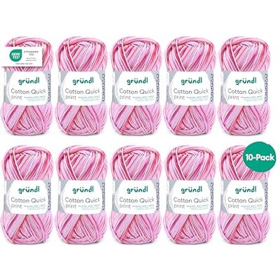 Gründl Vlna Cotton Quick print pletací příze 10 klubíček 50 g, růžová fuchsiová Gründl Vlna Cotton Quick print pletací příze 10 klubíček 50 g, růžová fuchsiová