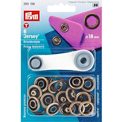 Prym 390196 Patentka bez šití Jersey mosaz 18 mm stará mosaz, kov Prym 390196 Patentka bez šití Jersey mosaz 18 mm stará mosaz, kov