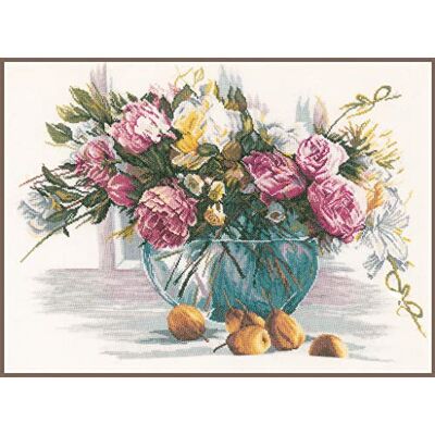 Lanarte Kreuzstich Stickpackungen Gezählter Kreuzstichbilder Set STILLEBEN M. BLUMEN Wanddekoration Handarbeit Set für Erwachsene 53 x 38 cm DIY Deko Bastelset Handwerker Kreative Geschenkset Lanarte Kreuzstich Stickpackungen Gezählter Kreuzstichbilder Set STILLEBEN M. BLUMEN Wanddekoration Handarbeit Set für Erwachsene 53 x 38 cm DIY Deko Bastelset Handwerker Kreative Geschenkset