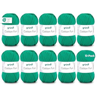 Gründl Vlna Cotton Fun Háčkovací příze pletací příze háčkovací příze snadná údržba a příjemná na kůži 100% bavlna 10 klubíček 50 g / 115 m síla jehlic 3-4 trávová zelená Gründl Vlna Cotton Fun Háčkovací příze pletací příze háčkovací příze snadná údržba a příjemná na kůži 100% bavlna 10 klubíček 50 g / 115 m síla jehlic 3-4 trávová zelená
