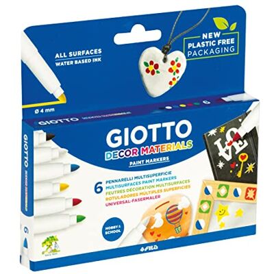 GIOTTO 4533 00 – Decor Materials – fixy – 6 různých barev GIOTTO 4533 00 – Decor Materials – fixy – 6 různých barev
