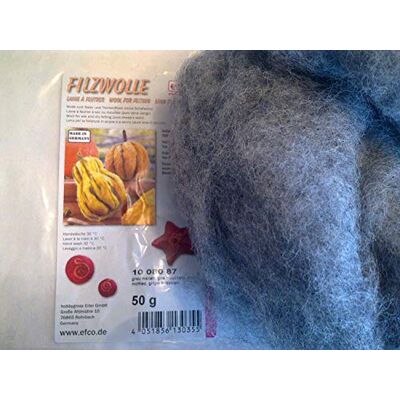 efco 50 g Wolle zum Filzen, Grau Mottled efco 50 g Wolle zum Filzen, Grau Mottled