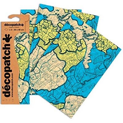 décopatch Papír č. 691 (tyrkysová mapa, 395 x 298 mm) balení 3 ks décopatch Papír č. 691 (tyrkysová mapa, 395 x 298 mm) balení 3 ks