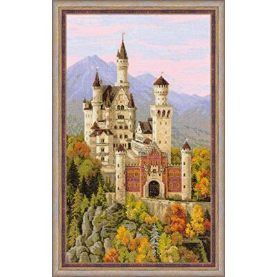 Riolis Sada křížkových stehů zámek Neuschwanstein, vzor počítání Riolis Sada křížkových stehů zámek Neuschwanstein, vzor počítání