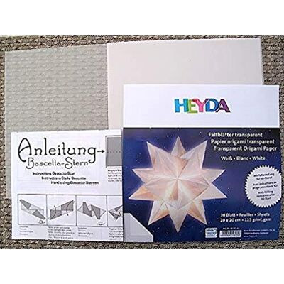 HEYDA 204875565 Skládací listy průhledné 20 x 20 cm, barva: bílá HEYDA 204875565 Skládací listy průhledné 20 x 20 cm, barva: bílá