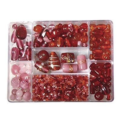 Rayher , box se skleněnými perlami, barevná a velikostní mix, SBbox 115 g Rayher , box se skleněnými perlami, barevná a velikostní mix, SBbox 115 g