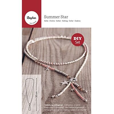 Rayher 15391000 Bastelpackung: Kette Summer Star, 100cm, + Anhänger, Set 1Stück Rayher 15391000 Bastelpackung: Kette Summer Star, 100cm, + Anhänger, Set 1Stück