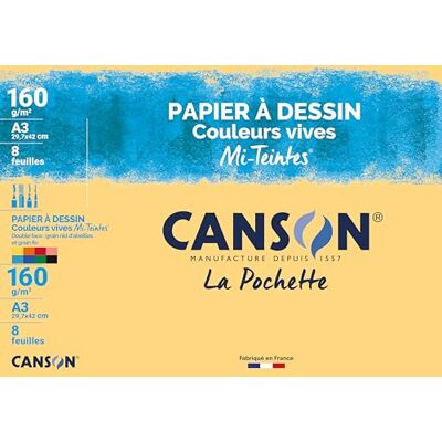 Canson Papír pro umělce mi-Teintes, DIN A3, zářivé barvy VE = 1 Canson Papír pro umělce mi-Teintes, DIN A3, zářivé barvy VE = 1