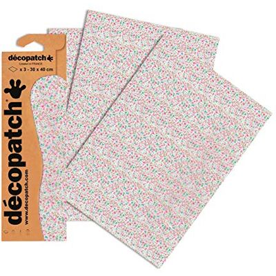 décopatch Papír č. 717 (růžová pestrobarevná bílá kytice, 395 x 298 mm) balení 3 ks décopatch Papír č. 717 (růžová pestrobarevná bílá kytice, 395 x 298 mm) balení 3 ks