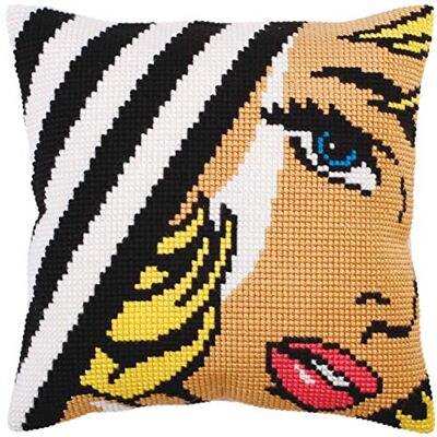 CdA polštář s křížkovým stehem "Pop-Art" 5278, 40 x 40 cm, předem nakreslený vyšívaný obrázek CdA polštář s křížkovým stehem "Pop-Art" 5278, 40 x 40 cm, předem nakreslený vyšívaný obrázek