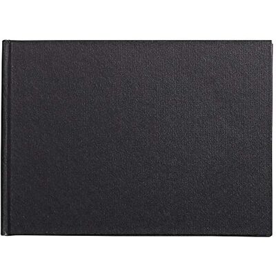 Clairefontaine 134246C Skicák / kreslicí sešit Goldline, lepený vázáním nití, DIN A4 21 x 29,7 cm, formát na šířku, 64 listů 140 g slonovina, s pevnou obálkou, ideální pro mixérová média, černá, 1 Clairefontaine 134246C Skicák / kreslicí sešit Goldline, lepený vázáním nití, DIN A4 21 x 29,7 cm, formát na šířku, 64 listů 140 g slonovina, s pevnou obálkou, ideální pro mixérová média, černá, 1