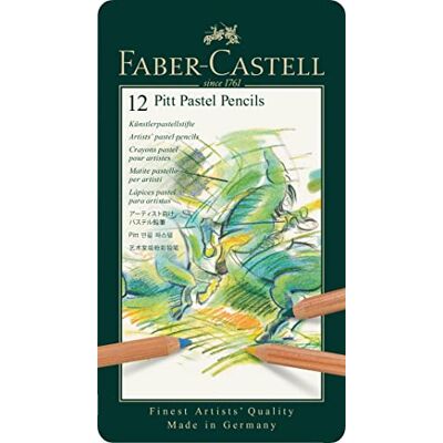 Faber-Castell 112112 barevná tužka PITT PASTELL, 12 ks kovové pouzdro Faber-Castell 112112 barevná tužka PITT PASTELL, 12 ks kovové pouzdro