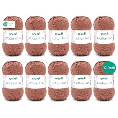 Gründl Vlna Cotton Fun Háčkovací příze pletací příze háčkovací příze snadná údržba a příjemná na kůži 100% bavlna 10 klubíček 50 g / 115 m síla jehlic 3-4 nugát Gründl Vlna Cotton Fun Háčkovací příze pletací příze háčkovací příze snadná údržba a příjemná na kůži 100% bavlna 10 klubíček 50 g / 115 m síla jehlic 3-4 nugát