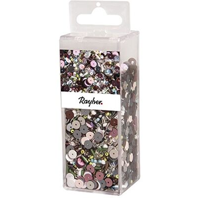 Rayher Mix skleněných korálků s flitry s drátem, box 90 g mix + 50 m drát 0,3 mm ø, korálky pro kutily, perly, perly, flitry, skleněné tužky, navlékací drát, 14789000, varianta 3 Rayher Mix skleněných korálků s flitry s drátem, box 90 g mix + 50 m drát 0,3 mm ø, korálky pro kutily, perly, perly, flitry, skleněné tužky, navlékací drát, 14789000, varianta 3