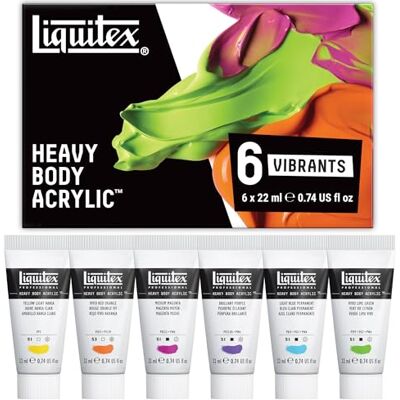 Liquitex Heavy Body akrylová barva živé barvy sada 6 x 22 ml Liquitex Heavy Body akrylová barva živé barvy sada 6 x 22 ml