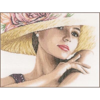 Lanarte Vyšívací sada křížkových stehů s křížkovým stehem sada dámy s HUT nástěnná dekorace ruční práce sada pro dospělé 36 x 28 cm DIY dekorační sada pro kutily kreativní dárková sada Lanarte Vyšívací sada křížkových stehů s křížkovým stehem sada dámy s HUT nástěnná dekorace ruční práce sada pro dospělé 36 x 28 cm DIY dekorační sada pro kutily kreativní dárková sada