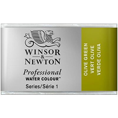 Winsor & Newton 0100447 profesionální akvarelová barva, živé vodní barvy v umělecké kvalitě, vysoká zářivost barev a svítivost, stálá na světle, archivní kvalita, celá miska – olivově zelená Winsor & Newton 0100447 profesionální akvarelová barva, živé vodní barvy v umělecké kvalitě, vysoká zářivost barev a svítivost, stálá na světle, archivní kvalita, celá miska – olivově zelená