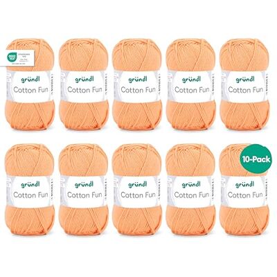 Gründl Vlna Cotton Fun Háčkovací příze pletací příze háčkovací příze snadná údržba a příjemná na kůži 100% bavlna 10 klubíček 50 g / 115 m síla jehlic 3-4 meruňková Gründl Vlna Cotton Fun Háčkovací příze pletací příze háčkovací příze snadná údržba a příjemná na kůži 100% bavlna 10 klubíček 50 g / 115 m síla jehlic 3-4 meruňková