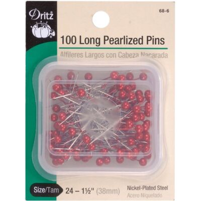 Dritz 139 jehlic s perlami, 5,1 cm, 20 kusů 100krát 1-1/2 palce červené Dritz 139 jehlic s perlami, 5,1 cm, 20 kusů 100krát 1-1/2 palce červené