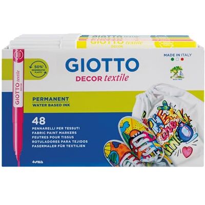 GIOTTO 4947 00 Decor Malíř na vlákno, barevné tužky na plátno 48 kusů, GIOTTO 4947 00 Decor Malíř na vlákno, barevné tužky na plátno 48 kusů,