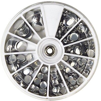 Rayher 38642606 nýty Hotfix, velikosti 3-10 mm, tříděné, box 560 kusů, stříbrné Rayher 38642606 nýty Hotfix, velikosti 3-10 mm, tříděné, box 560 kusů, stříbrné
