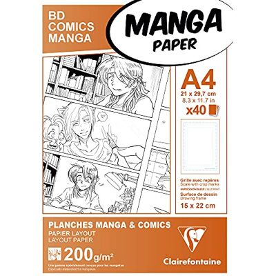 Clairefontaine 94045C Manga Etui BD-Comic A4 40 listů 200 g bílé Clairefontaine 94045C Manga Etui BD-Comic A4 40 listů 200 g bílé