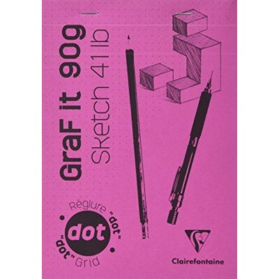 Clairefontaine 96695C A Block GraF'it 90g odnímatelná tečka (potištěné listy), růžové víko, 80 listů, A5 (14,8 x 21 cm) Clairefontaine 96695C A Block GraF'it 90g odnímatelná tečka (potištěné listy), růžové víko, 80 listů, A5 (14,8 x 21 cm)