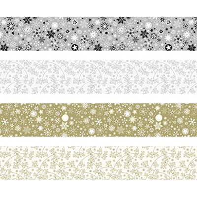 HEYDA Sada skládacích proužků pro žábkové hvězdy 1,5 x 45 cm, 120 g/m², stříbrná/zlatá HEYDA Sada skládacích proužků pro žábkové hvězdy 1,5 x 45 cm, 120 g/m², stříbrná/zlatá
