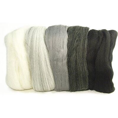 Rayher Hobby – 5364900 – Merino česaná vlna, super jemná, 18 mic,5 barev à 10 g Rayher Hobby – 5364900 – Merino česaná vlna, super jemná, 18 mic,5 barev à 10 g