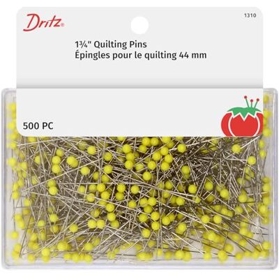 Dritz 500 jehel na prošívání, ušlechtilá ocel, žlutá, 1-3/4 palce Dritz 500 jehel na prošívání, ušlechtilá ocel, žlutá, 1-3/4 palce