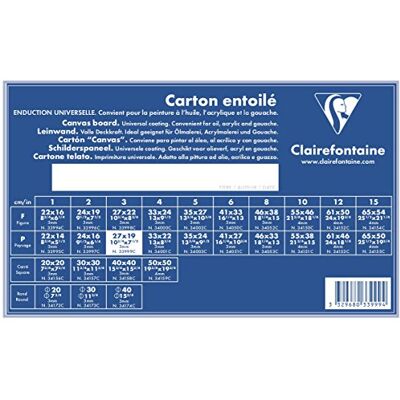 Clairefontaine 33999C plátno (3 mm, formát na šířku, 27 x 19 cm, ideální pro mokré techniky, praktické a snadné použití), bílé Clairefontaine 33999C plátno (3 mm, formát na šířku, 27 x 19 cm, ideální pro mokré techniky, praktické a snadné použití), bílé