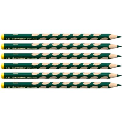 STABILO Ergonomická pastelka pro leváky EASYcolors Balení po 6, listově zelená STABILO Ergonomická pastelka pro leváky EASYcolors Balení po 6, listově zelená
