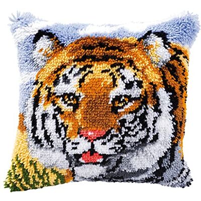 Vervaco Sada dekoračních polštářů na polštář sada knoflíků pro začátečníky TIGER tvoření dospělí kreativní DIY Ruční práce Sada Polštářek pro vlastní vázání cca 40 x 40 cm Latch Hook Kit háky na Vervaco Sada dekoračních polštářů na polštář sada knoflíků pro začátečníky TIGER tvoření dospělí kreativní DIY Ruční práce Sada Polštářek pro vlastní vázání cca 40 x 40 cm Latch Hook Kit háky na