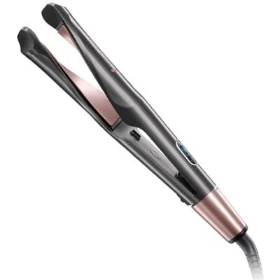Remington vyrovnávač vlasů 2 v 1, vlnitý a rovný, zakřivené stylingové desky pro vyrovnávání, curling a vlny (digitální displej + 5 nastavení teploty 150-230 °), vyrovnávací žehlička a kulma S6606 Remington vyrovnávač vlasů 2 v 1, vlnitý a rovný, zakřivené stylingové desky pro vyrovnávání, curling a vlny (digitální displej + 5 nastavení teploty 150-230 °), vyrovnávací žehlička a kulma S6606