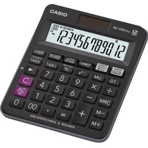 Casio Stolní kalkulačka kompaktní s funkcí Check & Correct, MJ-120DPLUS, černá Casio Stolní kalkulačka kompaktní s funkcí Check & Correct, MJ-120DPLUS, černá